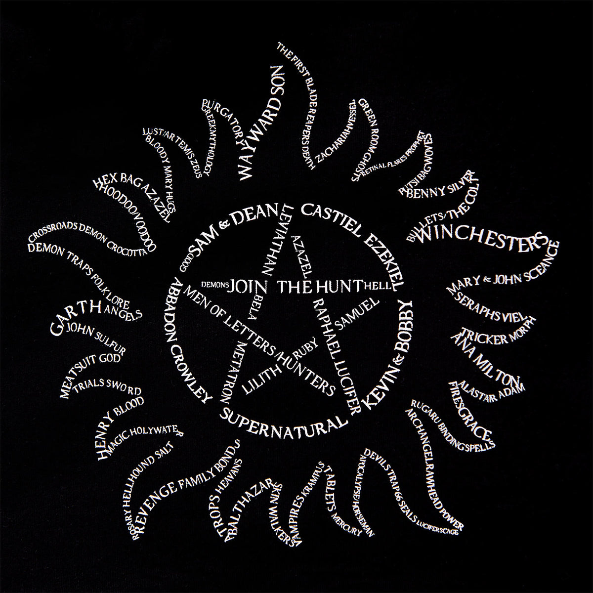 Productafbeelding Supernatural - Anti Possession Symbool Hoodie zwart