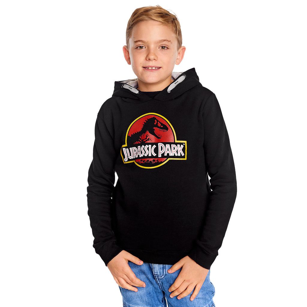 Productafbeelding Jurassic Park - Filmlogo Kinder Hoodie Zwart