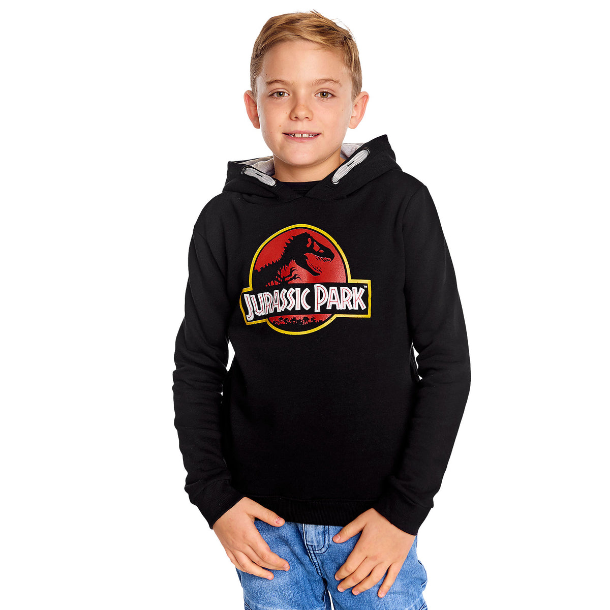 Productafbeelding Jurassic Park - Filmlogo Kinder Hoodie Zwart