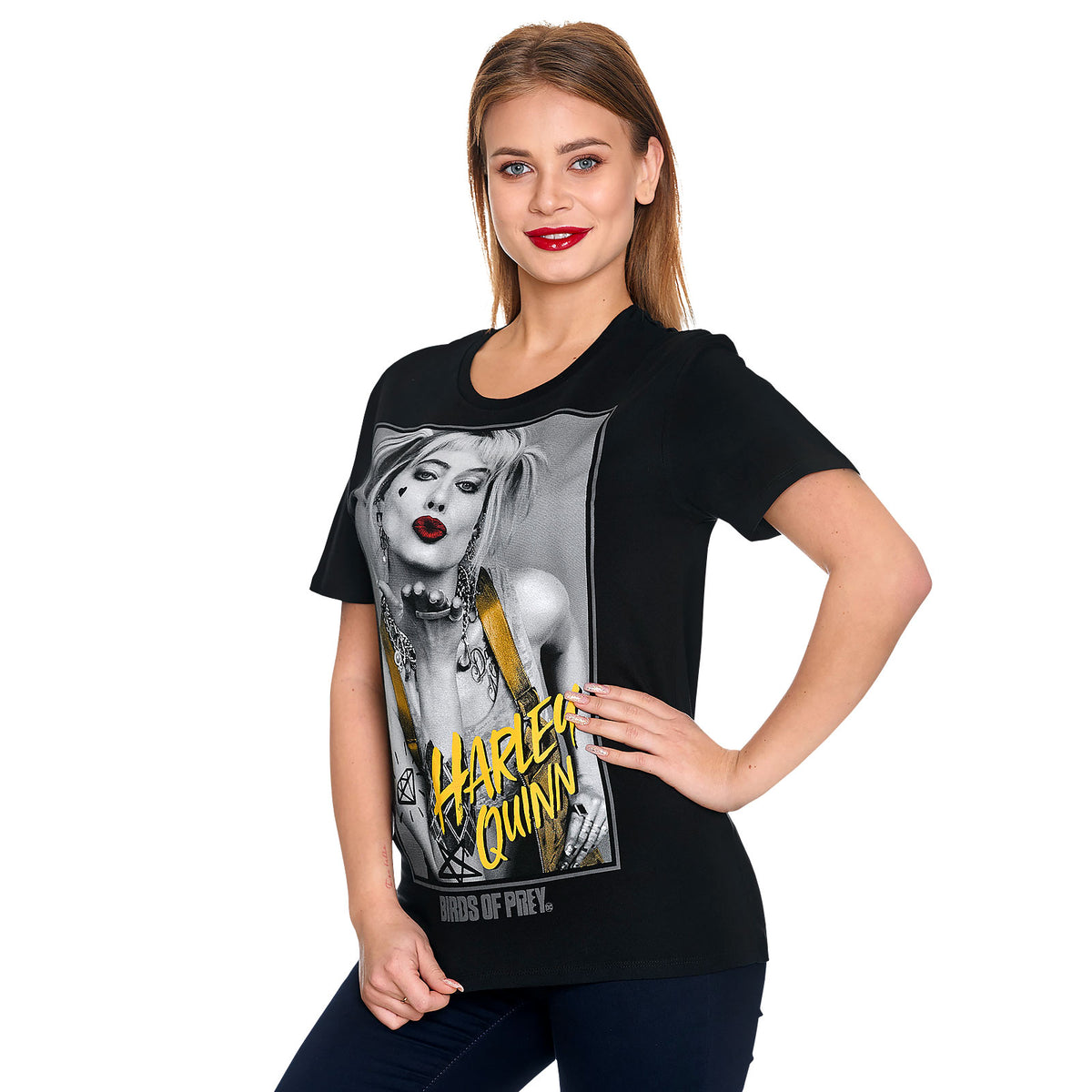 Productafbeelding Birds of Prey - Harley Kiss T-Shirt Zwart
