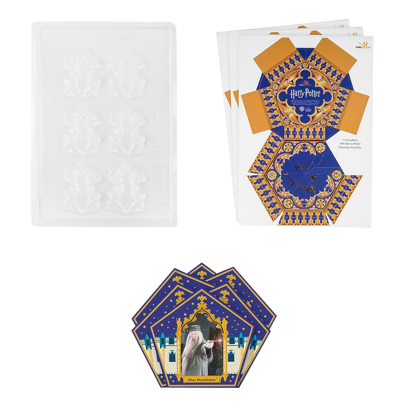 Productafbeelding Chocolade Kikker Praline Vorm Set met Verzamelkaarten - Harry Potter