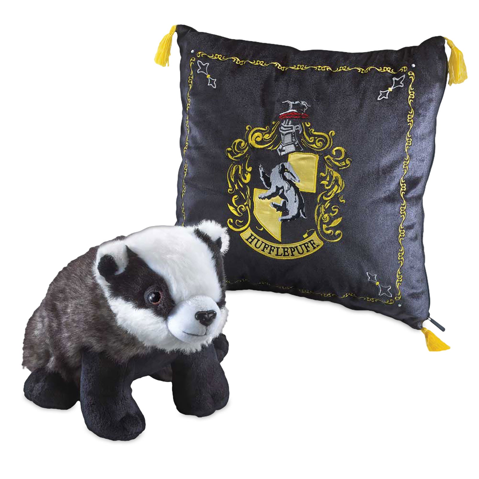 Productafbeelding Harry Potter - Hufflepuff Wapen Kussen met Pluche Figuur