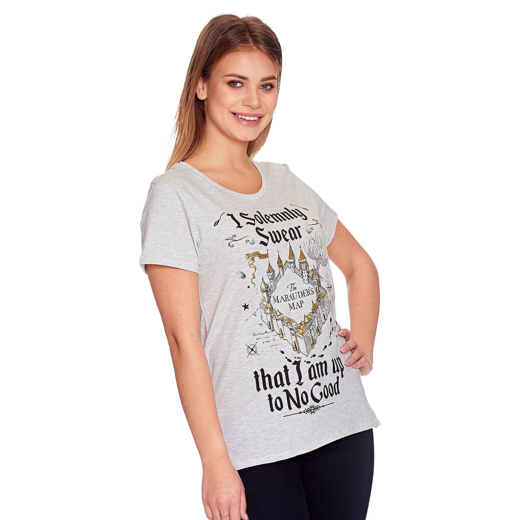 Productafbeelding Harry Potter - Marauder's Map Dames T-Shirt Grijs