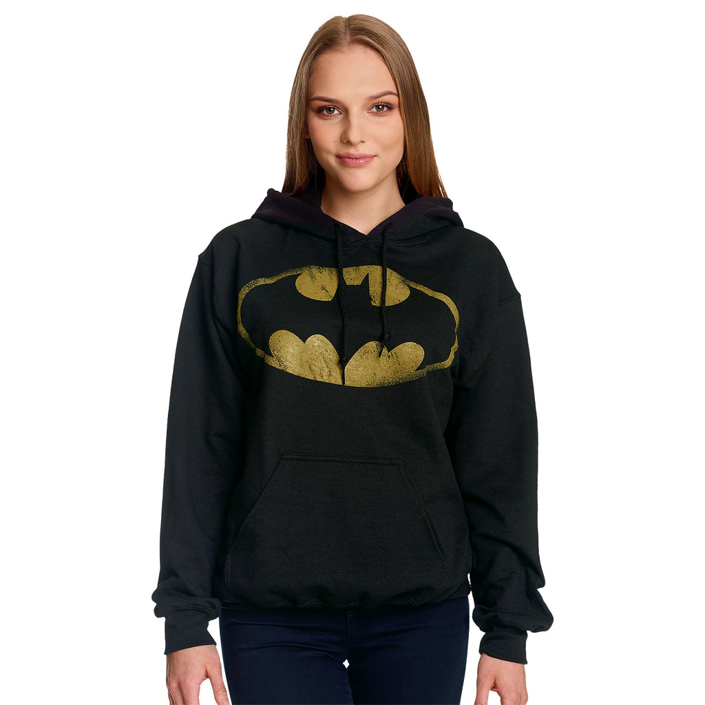 Productafbeelding Batman - Distressed Bat Logo Hoodie Zwart