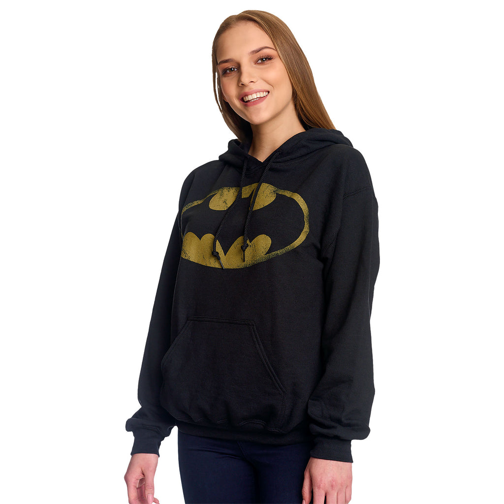 Productafbeelding Batman - Distressed Bat Logo Hoodie Zwart