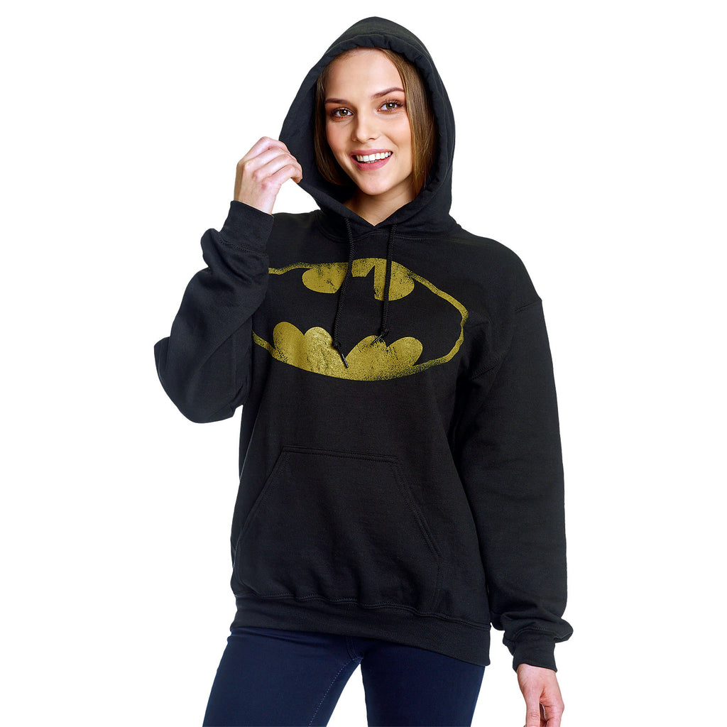 Productafbeelding Batman - Distressed Bat Logo Hoodie Zwart