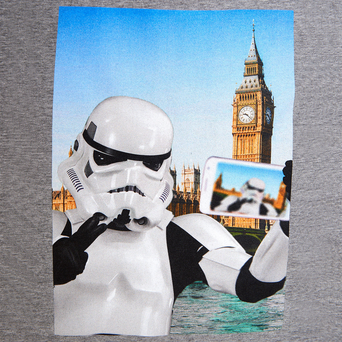 Productafbeelding Origineel Stormtrooper Selfie London T-Shirt Grijs