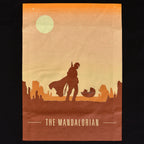 Product image The Mandalorian Retro Poster T-Shirt black - Star Wars