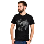 Productafbeelding Wolf Embleem T-shirt voor Witcher Fans zwart