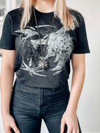 Productafbeelding Wolf Embleem T-shirt voor Witcher Fans zwart