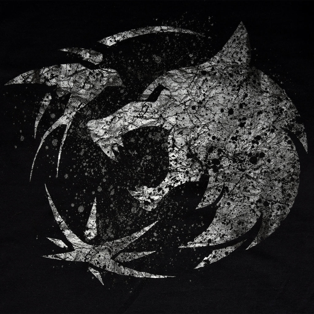 Productafbeelding Wolf Embleem T-shirt voor Witcher Fans zwart