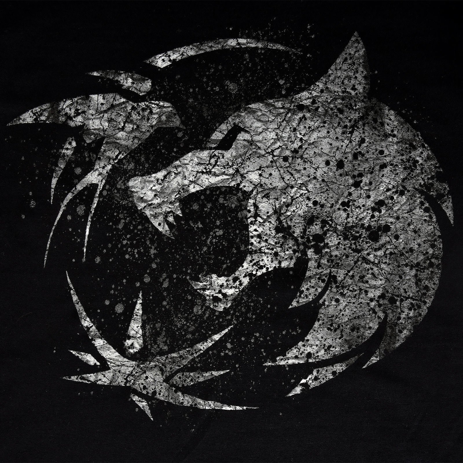 Productafbeelding Wolf Embleem T-shirt voor Witcher Fans zwart