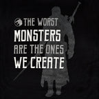 Productafbeelding Monsters We Create T-Shirt voor Witcher Fans Zwart