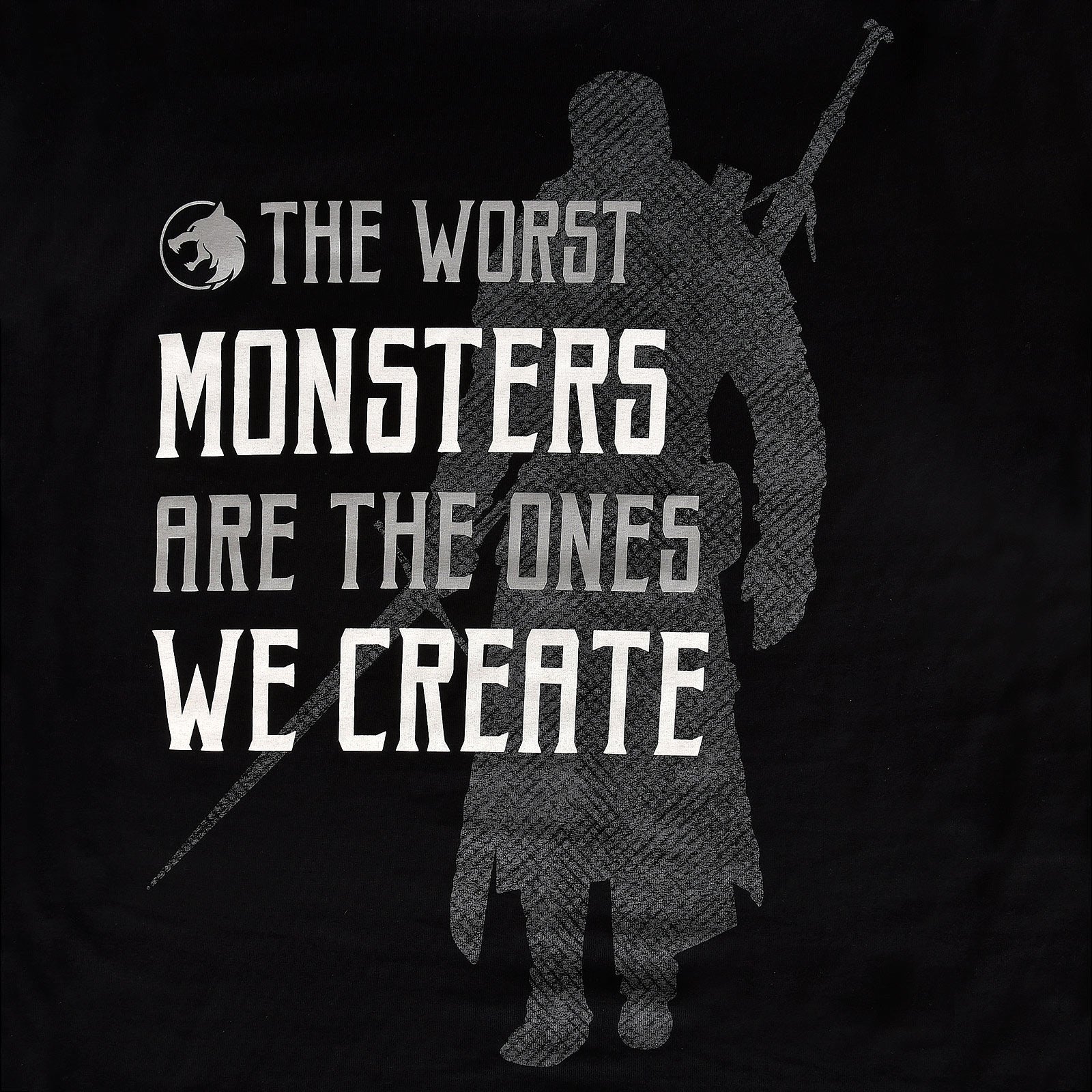 Productafbeelding Monsters We Create T-Shirt voor Witcher Fans Zwart