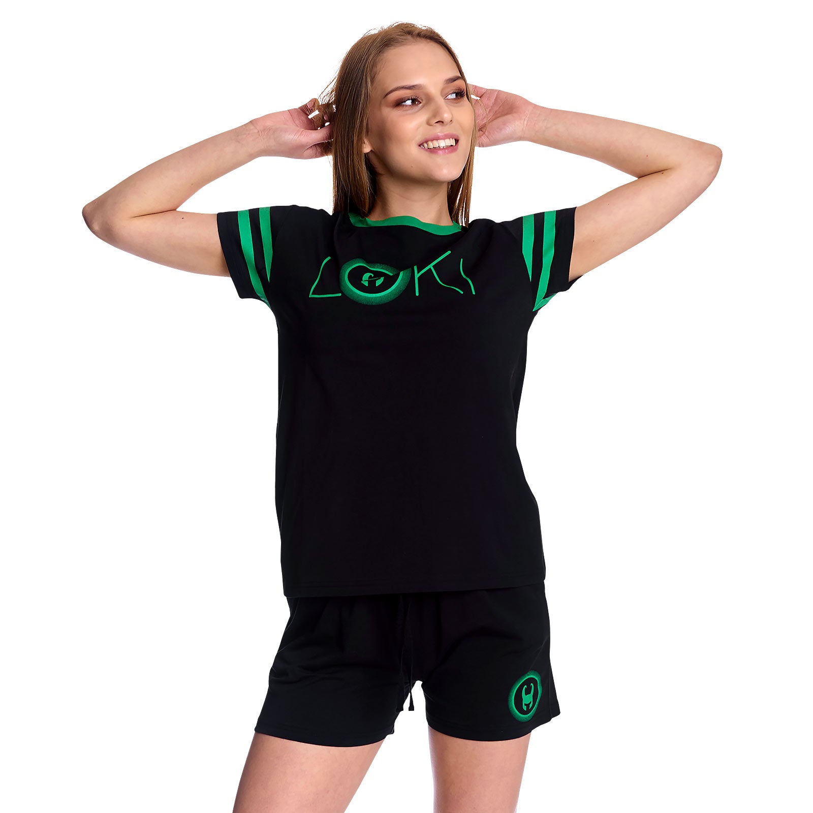 Productafbeelding Loki - Logo Pyjama kort dames zwart