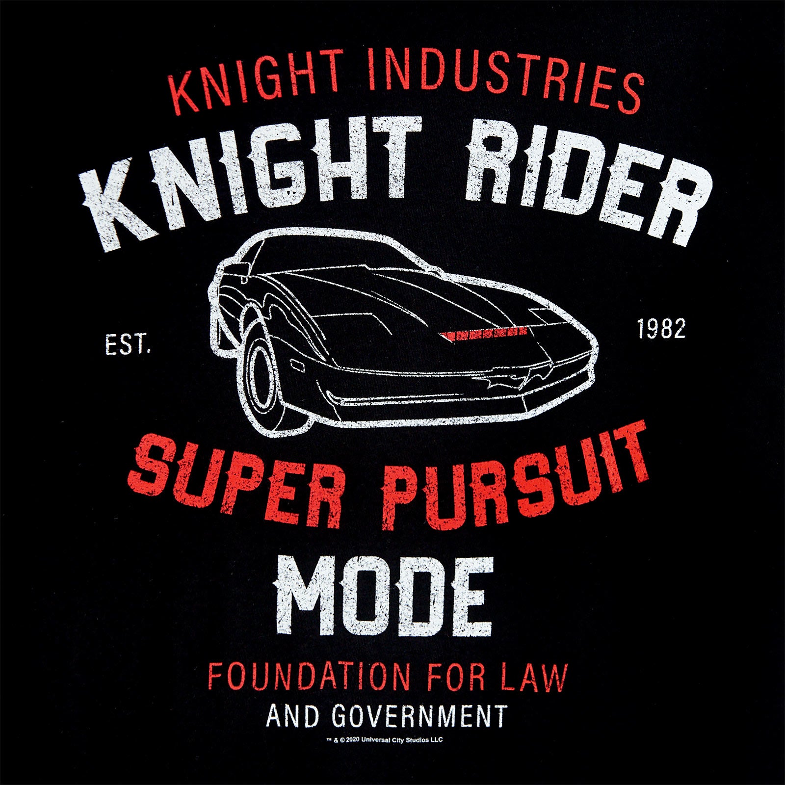 Productafbeelding Knight Rider - K.I.T.T. Super Pursuit Mode T-Shirt zwart