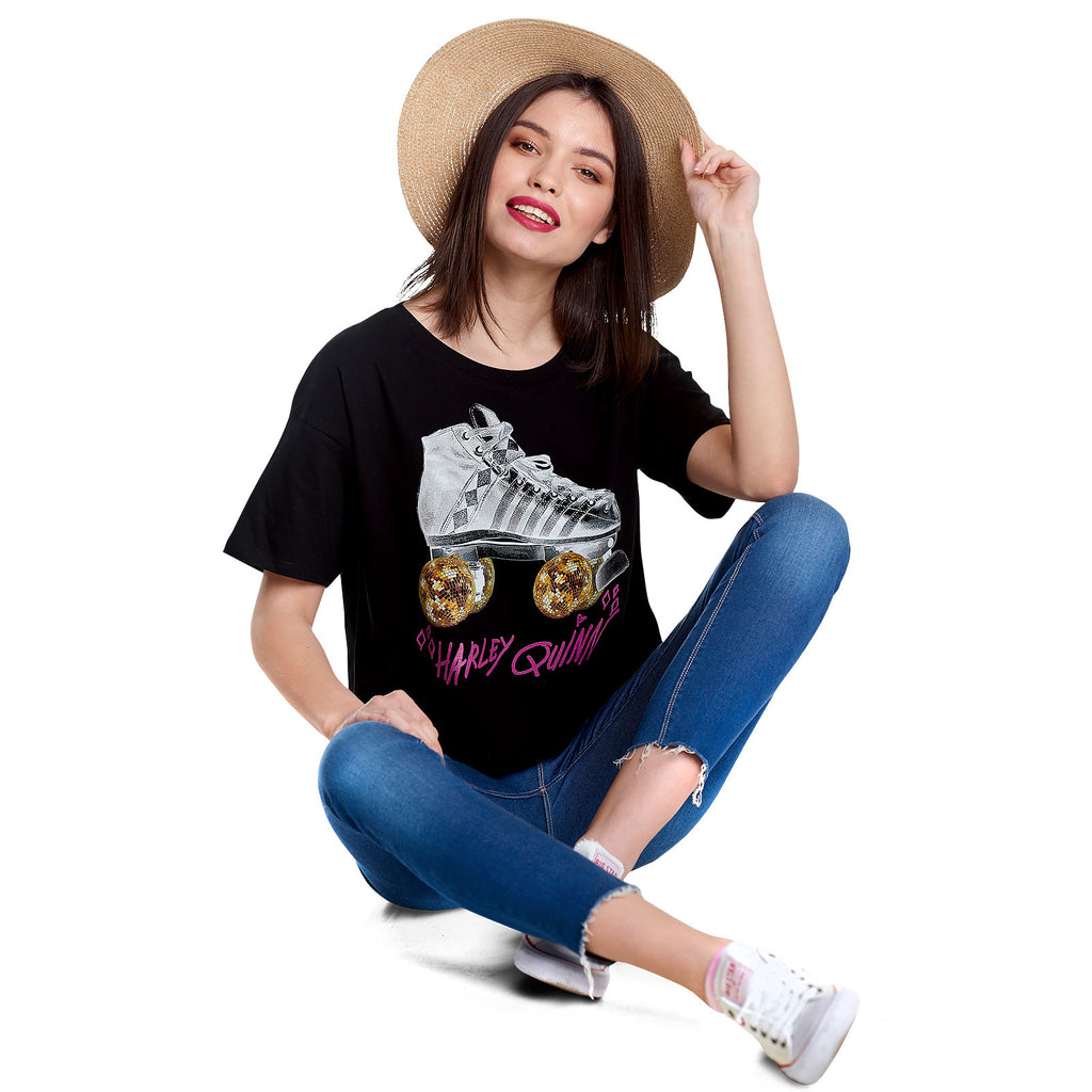 Productafbeelding Birds of Prey - Harley Roller Skates Crop Top Dames zwart