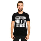 Productafbeelding Wat je niet doodt, geeft je XP zwart T-shirt
