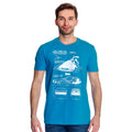 Productafbeelding Terug naar de Toekomst - DeLorean Schets T-Shirt blauw