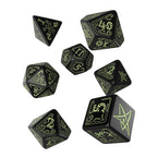 Productafbeelding Call of Cthulhu Glow in the Dark RPG Dobbelstenen Set 7 stuks zwart