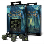Productafbeelding Call of Cthulhu Glow in the Dark RPG Dobbelstenen Set 7 stuks zwart