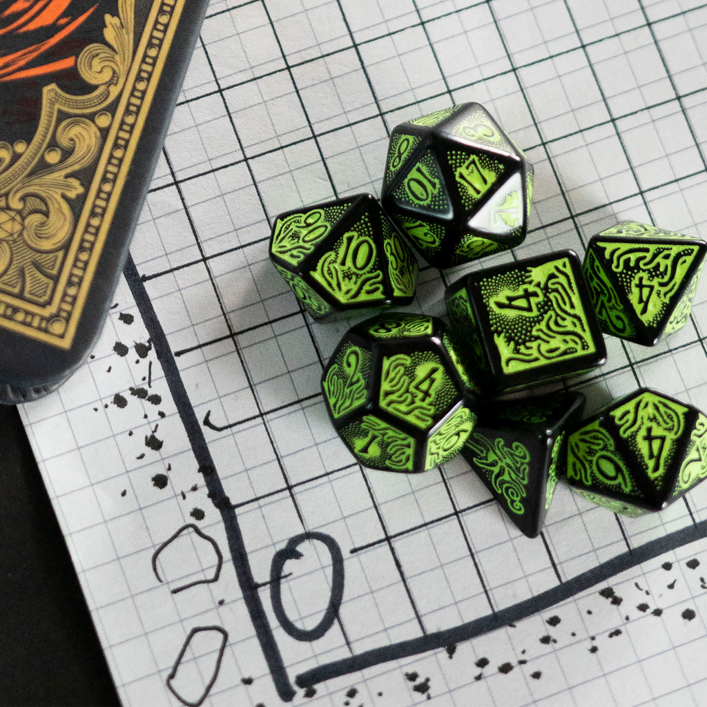 Productafbeelding Call of Cthulhu RPG Dobbelsteen Set 7e Editie 7st zwart