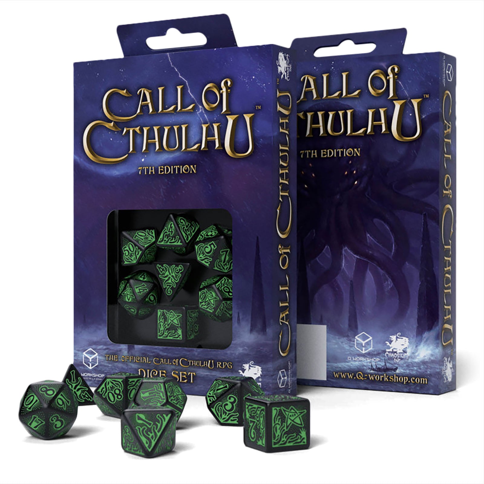 Productafbeelding Call of Cthulhu RPG Dobbelsteen Set 7e Editie 7st zwart