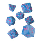 Productafbeelding Klassieke RPG Dobbelsteen Set 7-delig blauw-roze