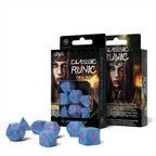 Productafbeelding Klassieke RPG Dobbelsteen Set 7-delig blauw-roze
