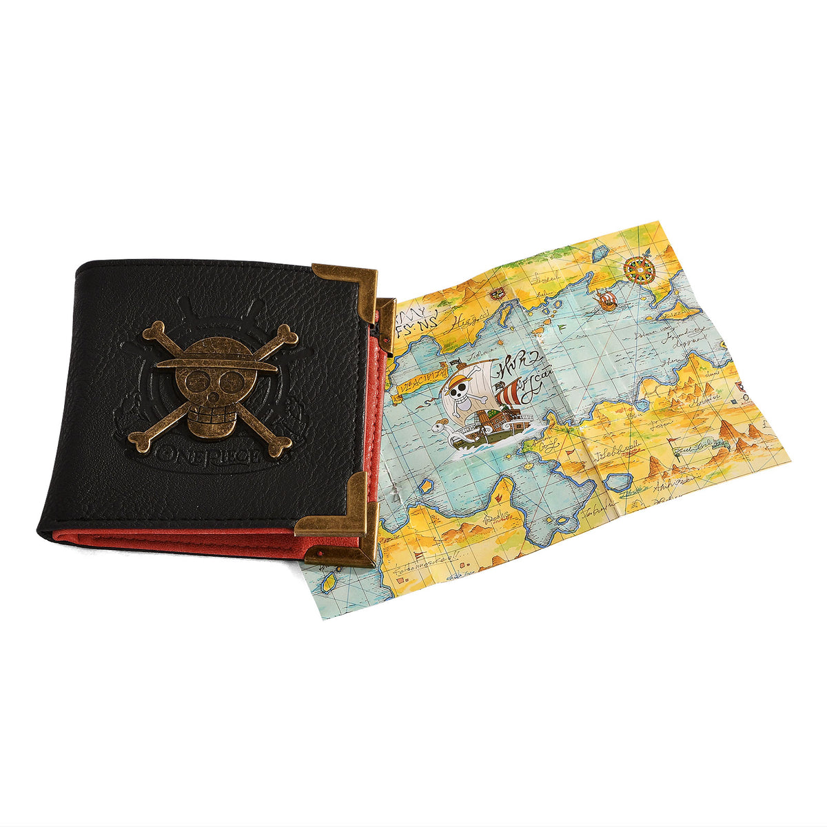Productafbeelding One Piece - Strohoedbende Skull Metalen Logo Portemonnee