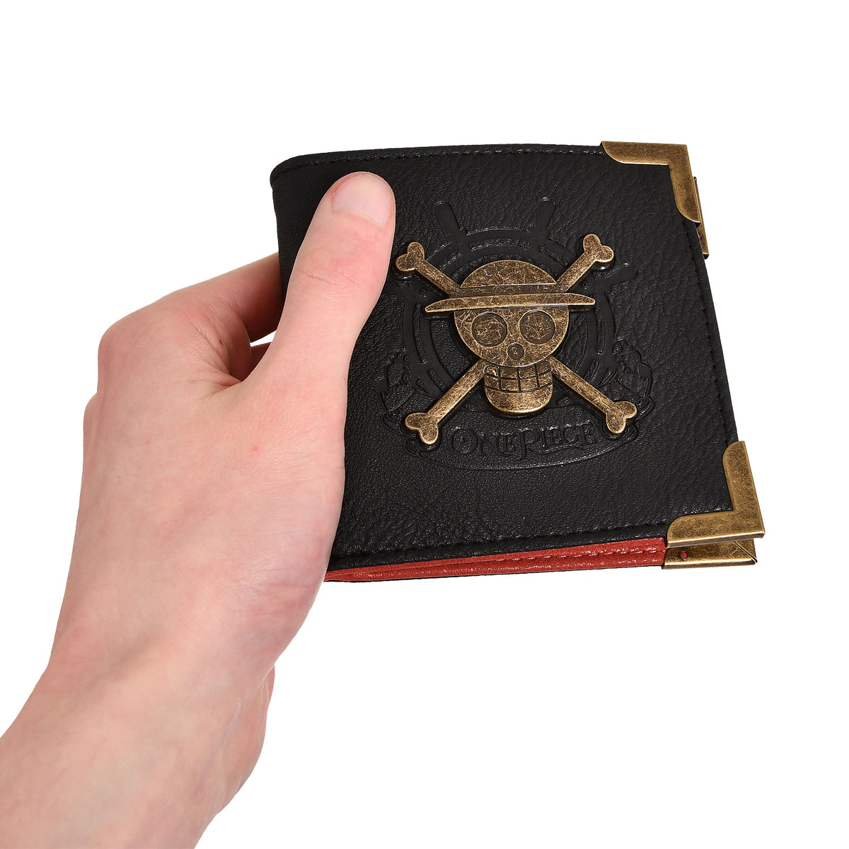 Productafbeelding One Piece - Strohoedbende Skull Metalen Logo Portemonnee