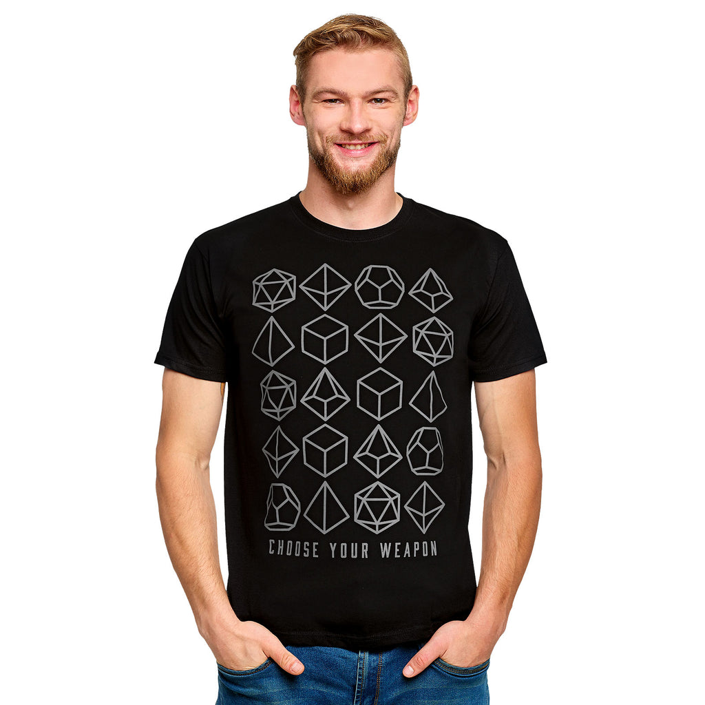 Productafbeelding Kies Je Wapen Dobbelstenen T-Shirt Zwart