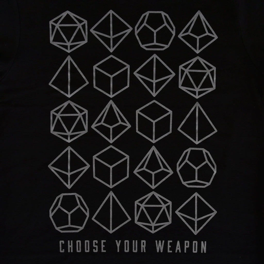Productafbeelding Kies Je Wapen Dobbelstenen T-Shirt Zwart