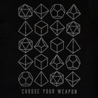 Productafbeelding Kies Je Wapen Dobbelstenen T-Shirt Zwart
