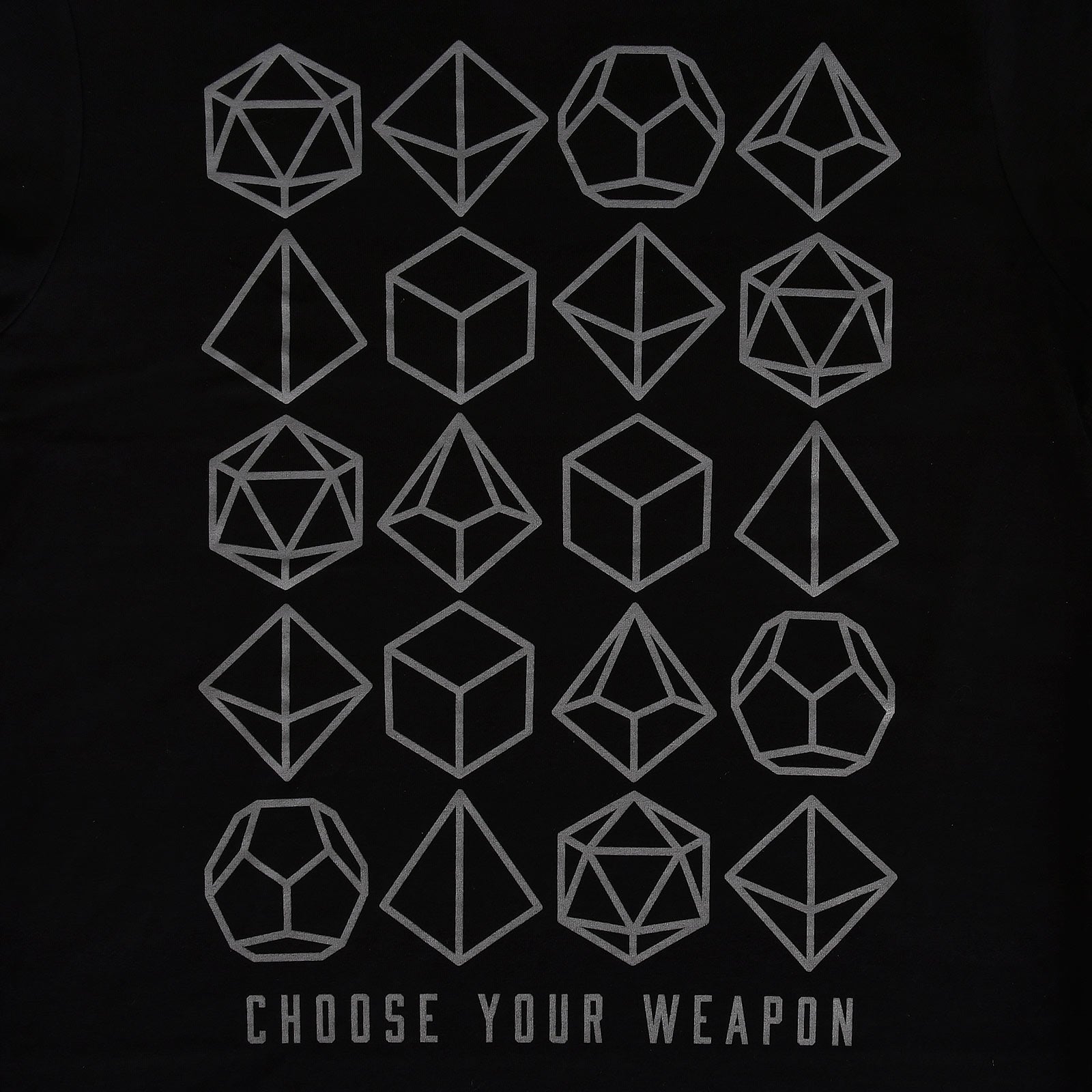 Productafbeelding Kies Je Wapen Dobbelstenen T-Shirt Zwart
