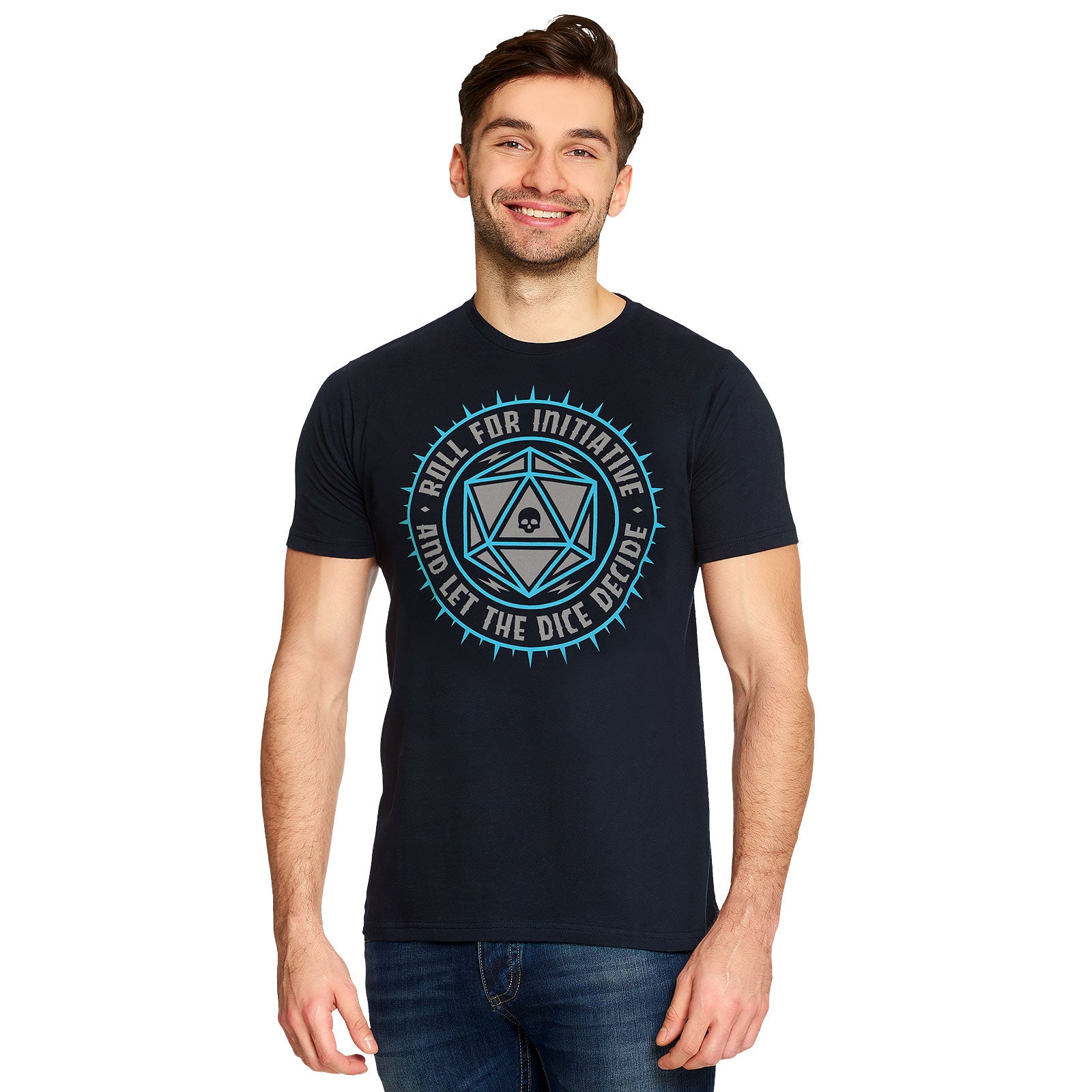 Productafbeelding Pen & Paper Let The Dice Decide T-shirt blauw