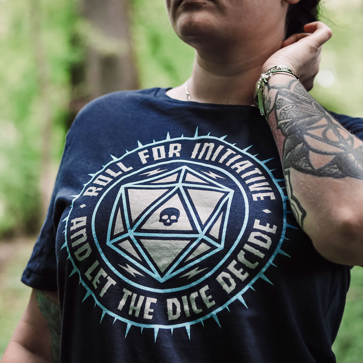 Productafbeelding Pen & Paper Let The Dice Decide T-shirt blauw