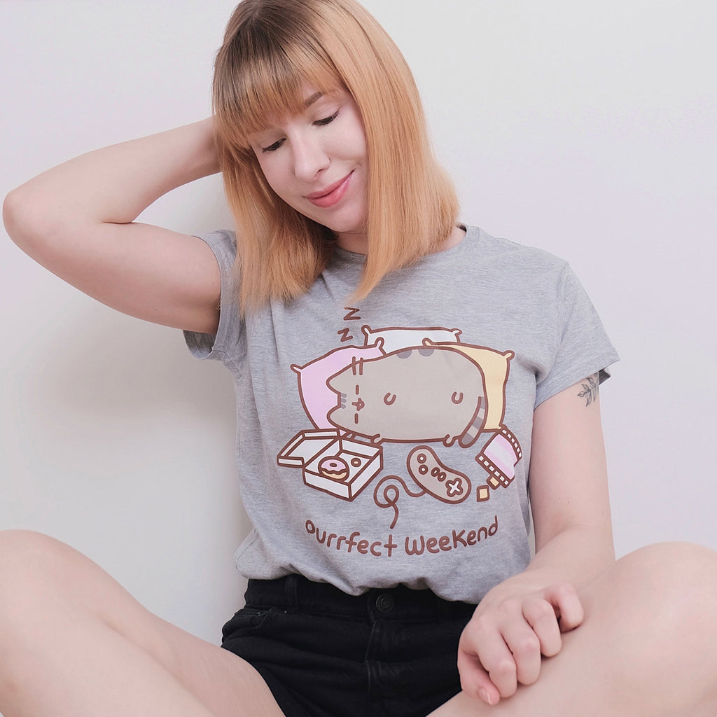 Productafbeelding Pusheen - Purrfect Weekend Dames T-shirt grijs