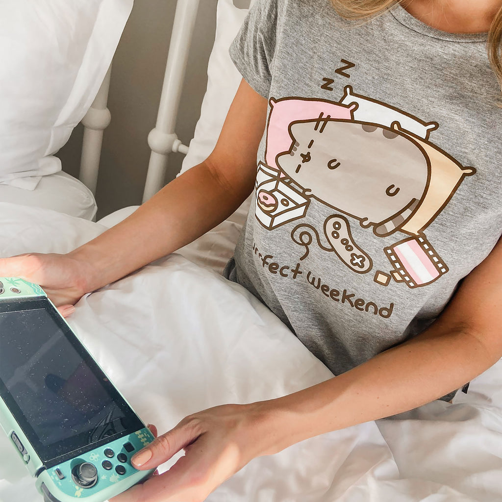 Productafbeelding Pusheen - Purrfect Weekend Dames T-shirt grijs