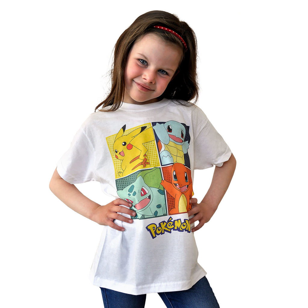 Productafbeelding Pokemon - Kanto Starter Kinder T-shirt Wit