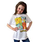 Productafbeelding Pokemon - Kanto Starter Kinder T-shirt Wit