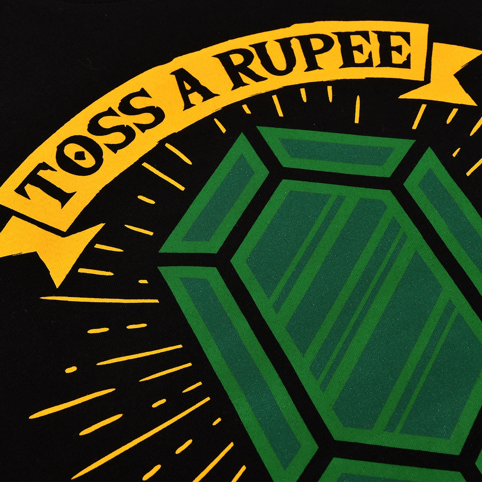 Productafbeelding Toss a Rupee to Your Hero T-Shirt voor Zelda Fans Zwart