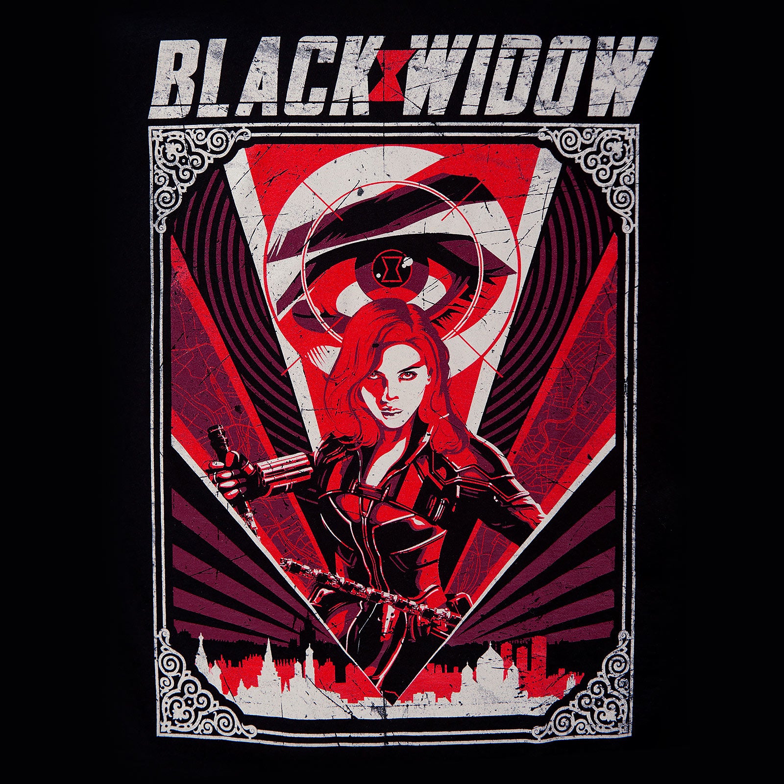 Productafbeelding Black Widow - Eye in the Sky Film T-shirt zwart