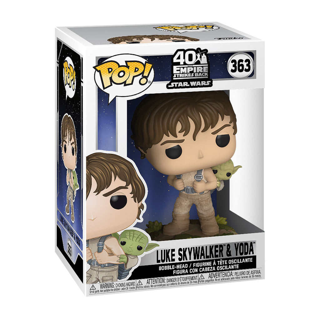 Productafbeelding Star Wars - Luke met Yoda Funko Pop Bobblehead Figuur