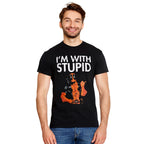 Productafbeelding Deadpool - I'm With Stupid T-Shirt zwart