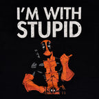 Productafbeelding Deadpool - I'm With Stupid T-Shirt zwart