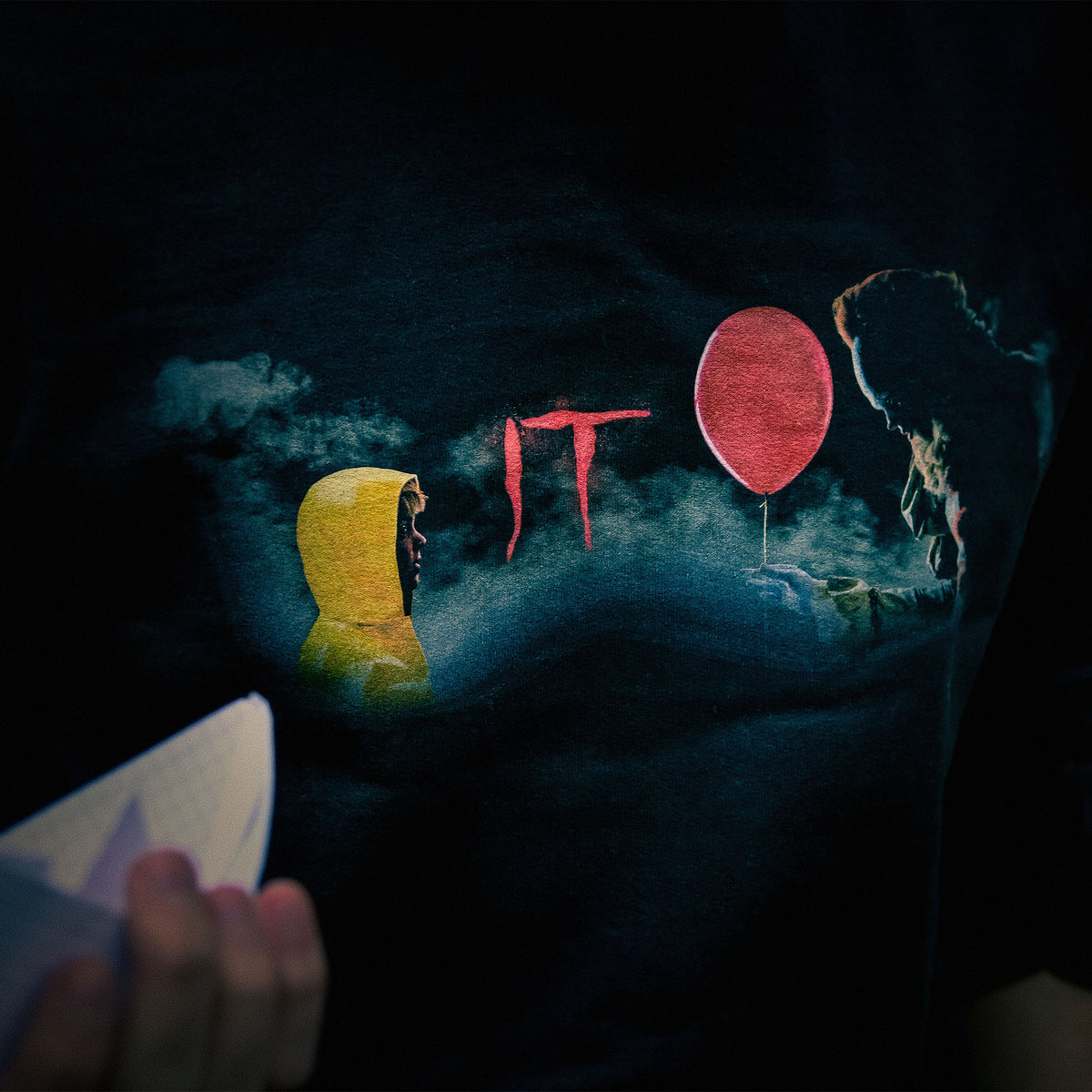 Productafbeelding Stephen King's IT - Pennywise en Georgie Hoodie Zwart