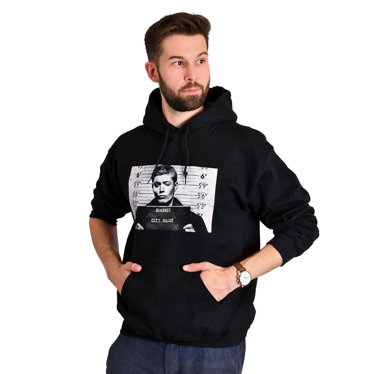Productafbeelding Supernatural - Dean in Gevangenis Hoodie Zwart