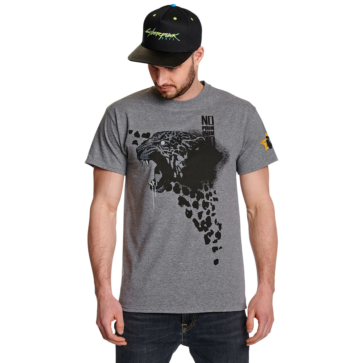 Productafbeelding Cyberpunk 2077 - Animals Spray T-shirt grijs