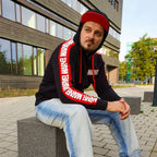 Productafbeelding Marvel - Logo Hoodie met mouwprint zwart